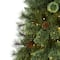 6ft. Pre-Lit White Mountain Pine & Pinecones Artificial Christmas Tree with Clear LED Lights